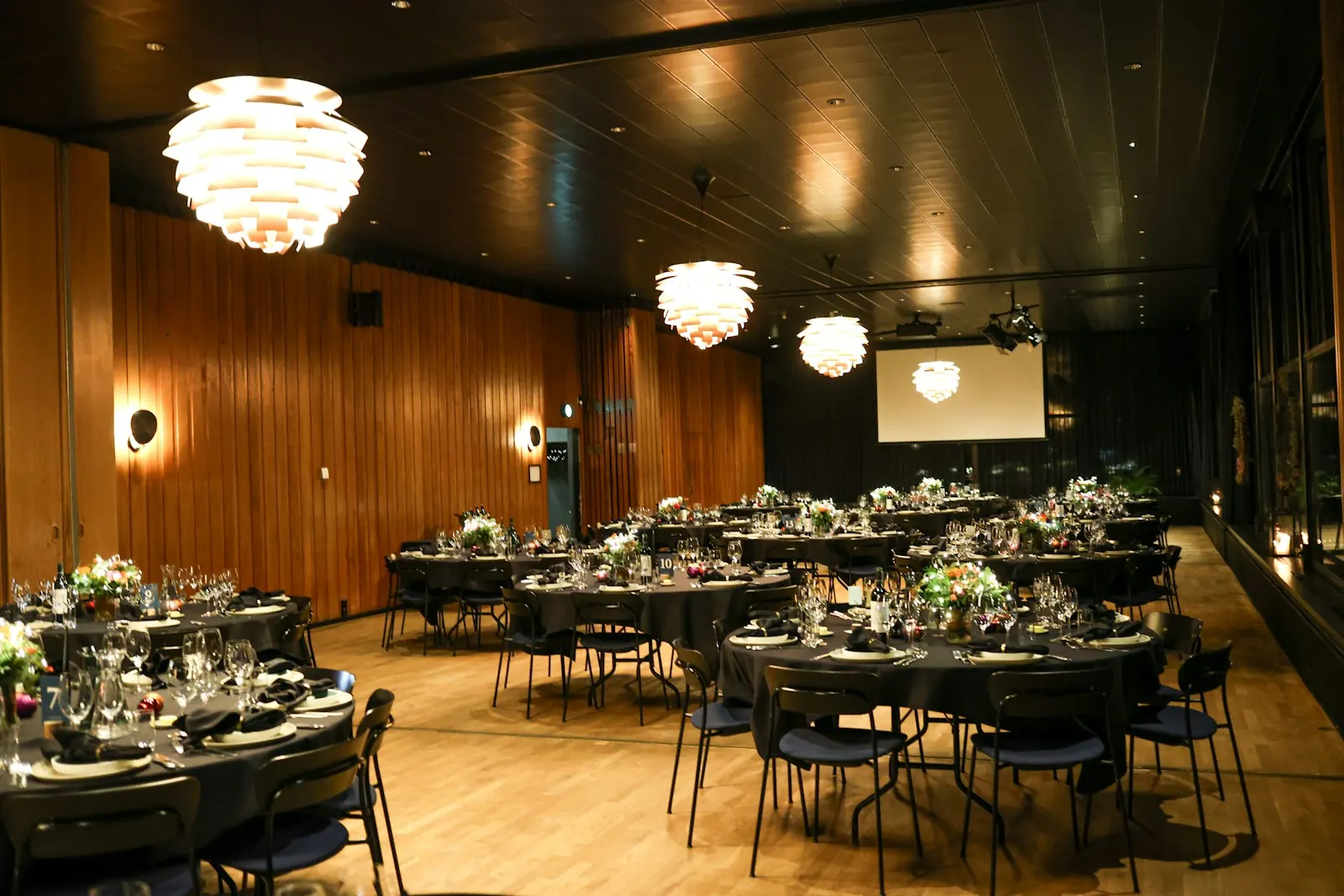 Event venue set up for guests