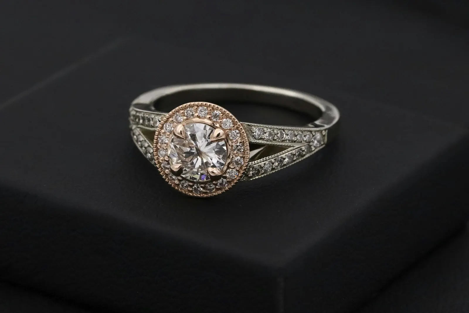 Diamond ring in a presentation box